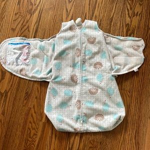 hedgehog fleece Halo sleep sack/swaddle